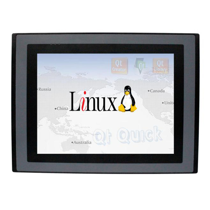 Дешевые HMI резистивный промышленный контрольный монитор системы Linux 8 дюймов ЖК-дисплей Встроенный панель ПК hmi экран