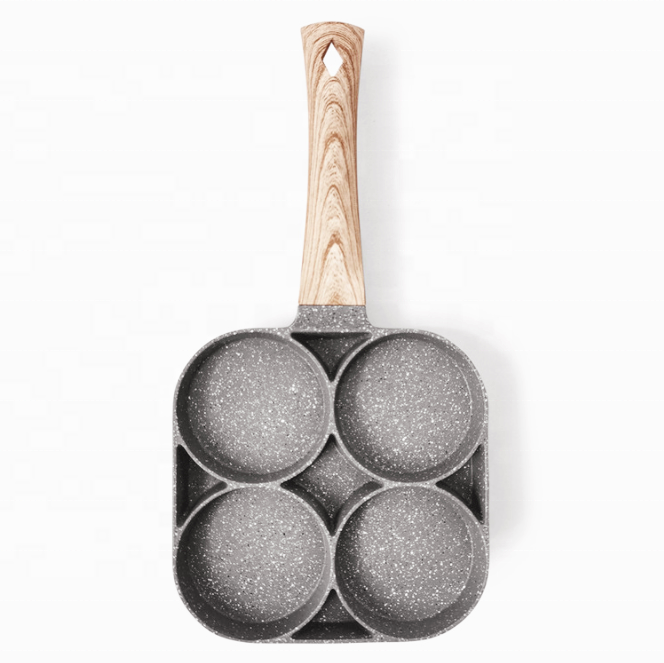 4 Holes Maifan Stone Coated Aluminum Frying Pan