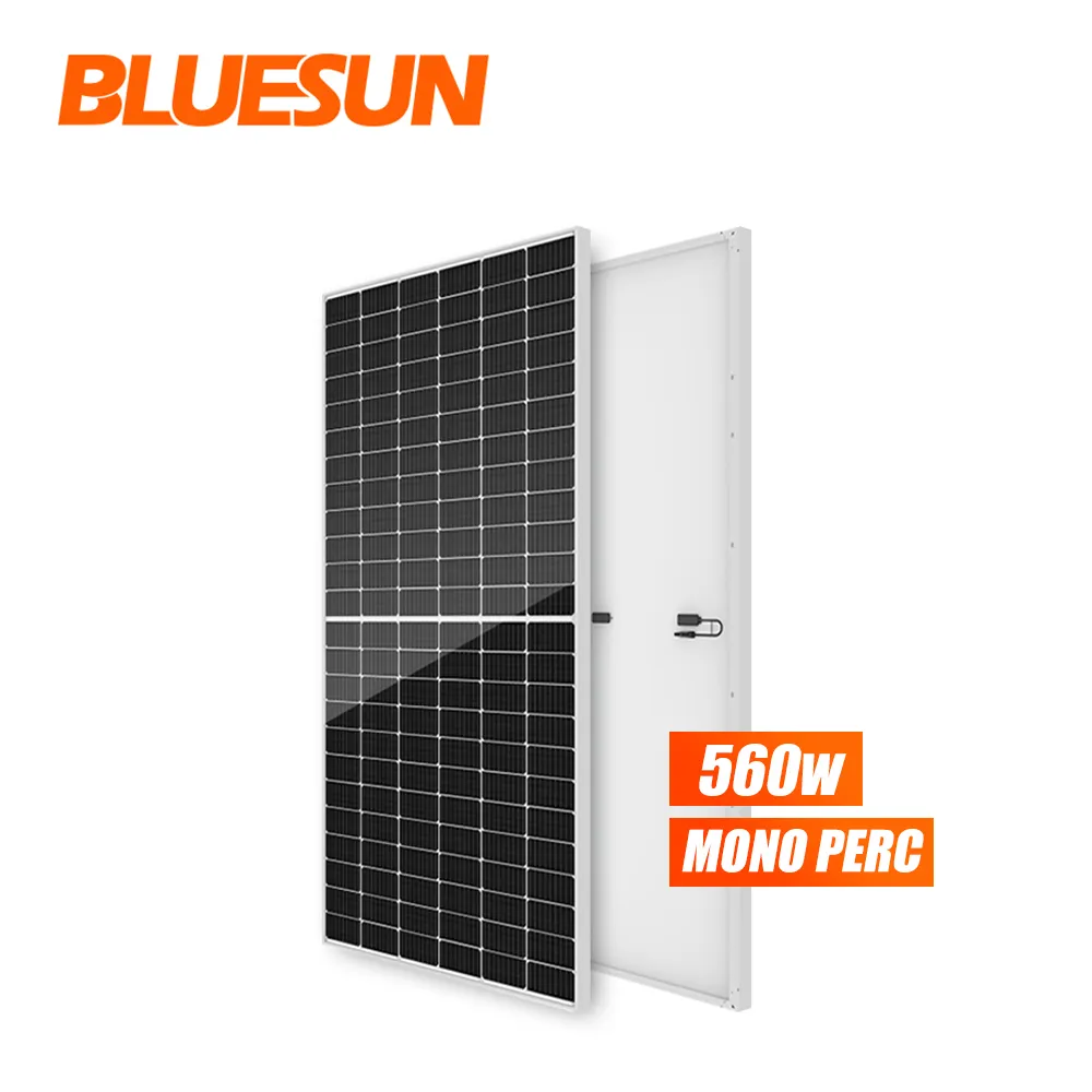 BLUESUN High Efficiency PV Module Half Cell 450W 500W 550W 560Watt Mono cigs Solar Panel Solar System Panels Ready To Ship