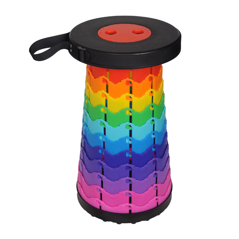 2021 Upgraded Outdoor Garden Plastic Folding Extension Stool Collapsable Folding Stool Adjustable Camping Fishing Stool/