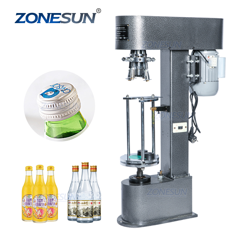 ZONESUN ZS-XG50D полуавтоматическая машина для обжима бутылок вина с металлическим замком и алюминиевой крышкой