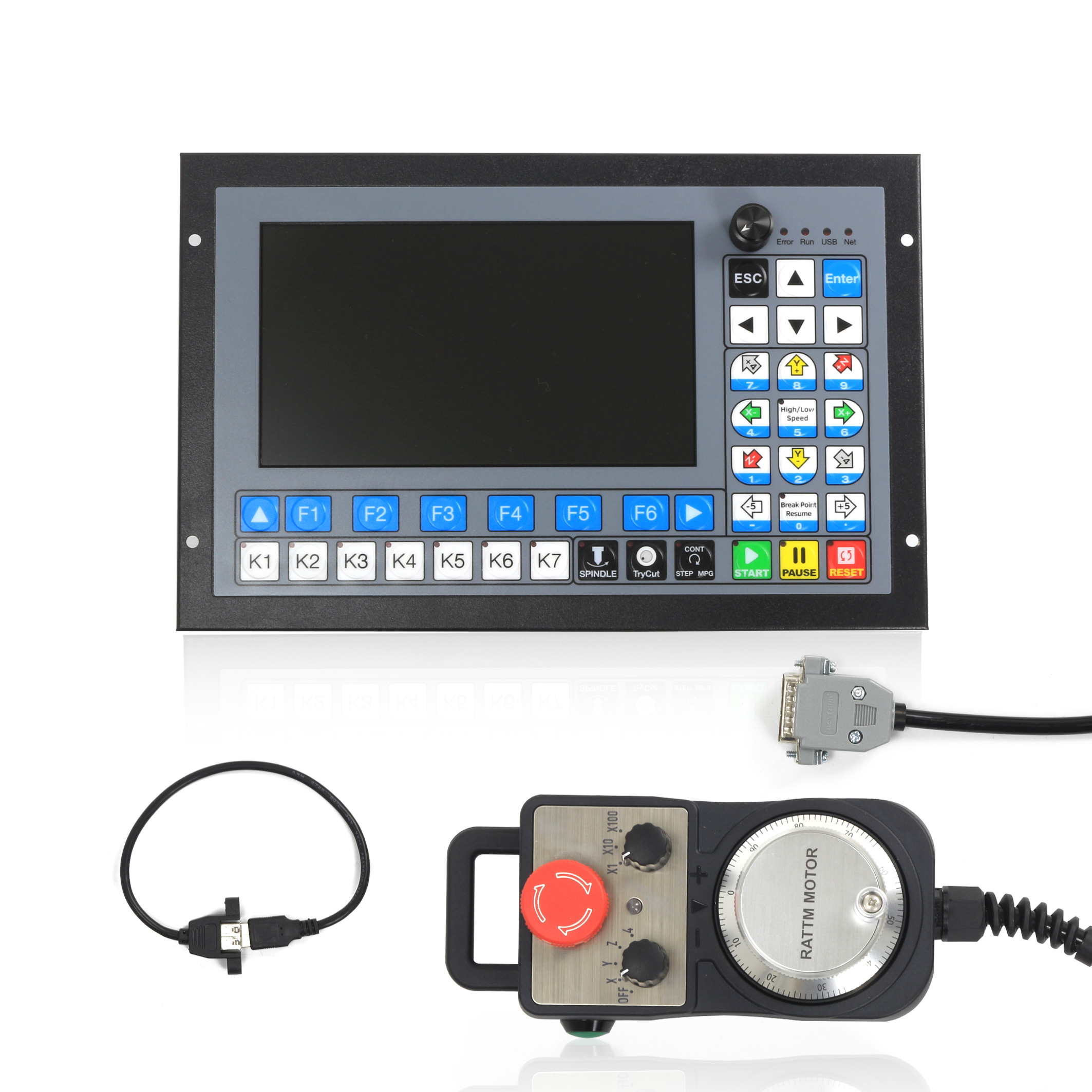 EU Ship DDCS EXPERT 4 Axis CNC Motion Controller Offline Stand-alone System+MPG Handwheel for CNC Router/Mill/Engraving Machine