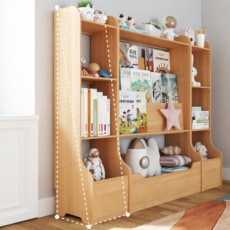 Children's Furniture Wooden Bookcase Shelf for Easy Organization and Wooden Bookshelf Storage Easy Assembly