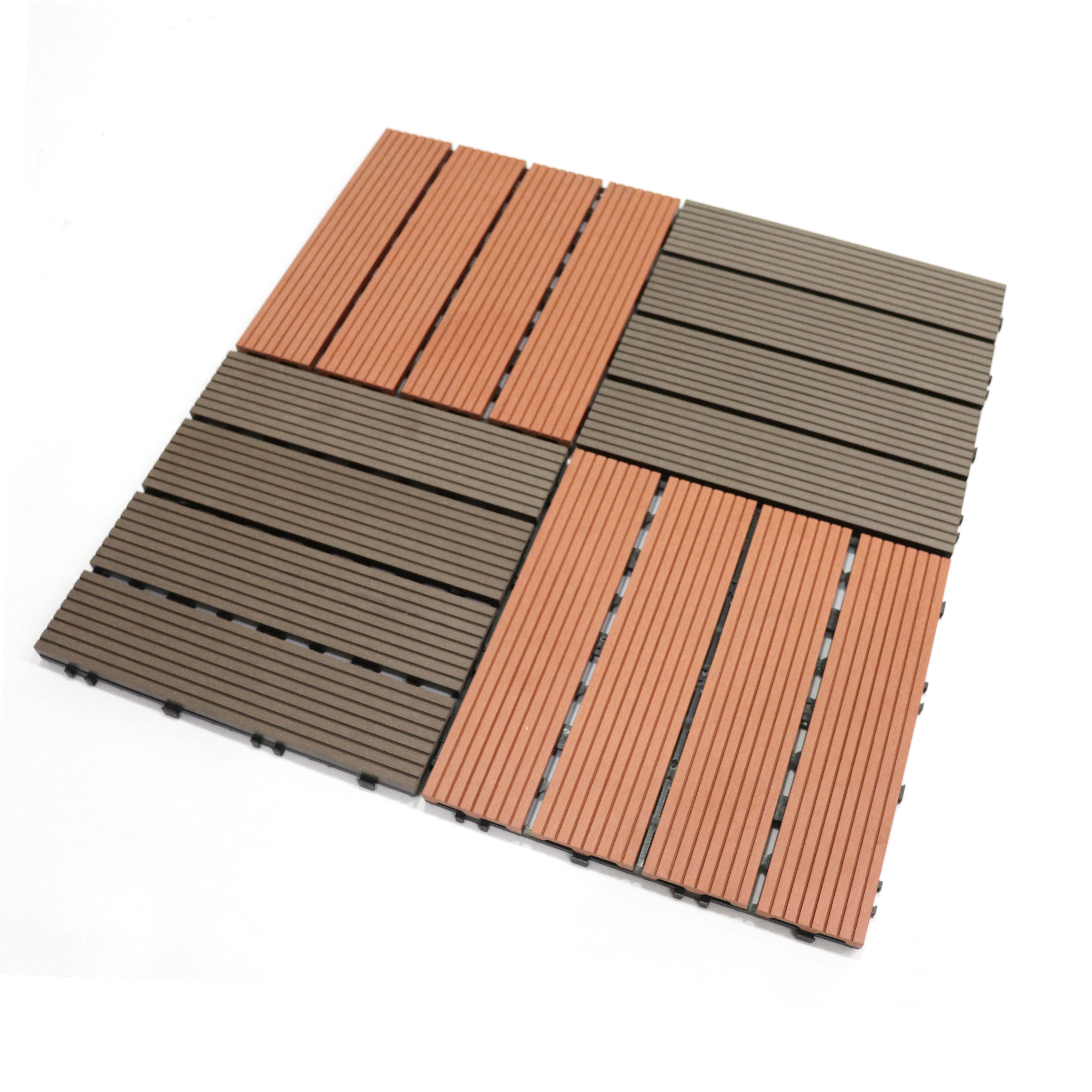 DIY floor tiles WPC hollow decking 300*300*20 mm WPC floor deck for outdoor garden decoration