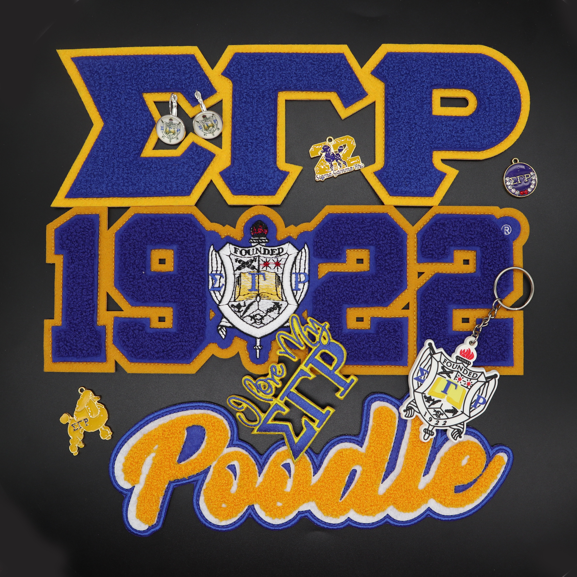 Sigma Gamma Rho женские нашивки SGRho 100 год Юбилейная Вышивка Патчи Sigma Gamma Rho Sorority Пудель 1922 патч