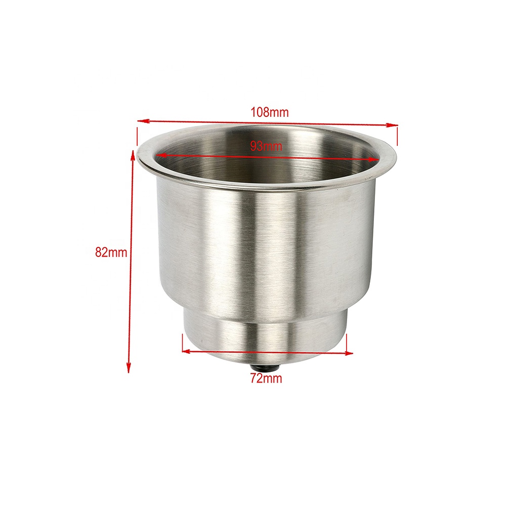 Stainless Steel Cup Holders Recessed Drink Holder Cup Drink Holder with Drain