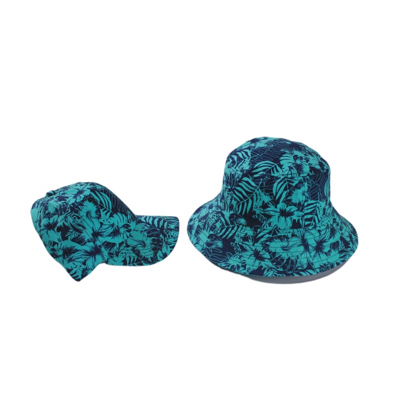 2021 VISON New Style Full Printing 2 IN 1 Set Bucket Hat Floral Designer Caps And Bucket Hats Luxury Extra Large Bucket