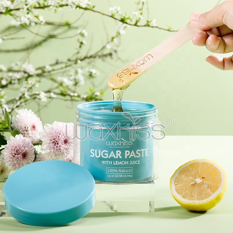 100% Natural Hair Removal Sugar Paste with Lemon Juice For Sensitive Skin 300g Sugaring Wax Soft Consistency Microwave Use Only