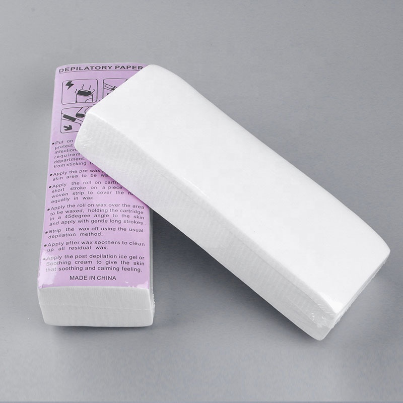 100pcs Disposable Hair Removal Waxing Strips Depilatory Wax Papers Non Woven Fabric wax paper