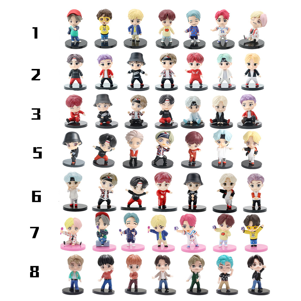 2021 New Style Kpop Supplier Bts Army Bomb Merchandise Doll Bts Bt21 Tiny Tan Doll Set