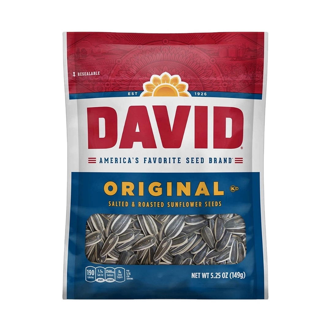 Натуральные жареные и соленые семена подсолнуха David Keto Friendly (12 шт. в упаковке)