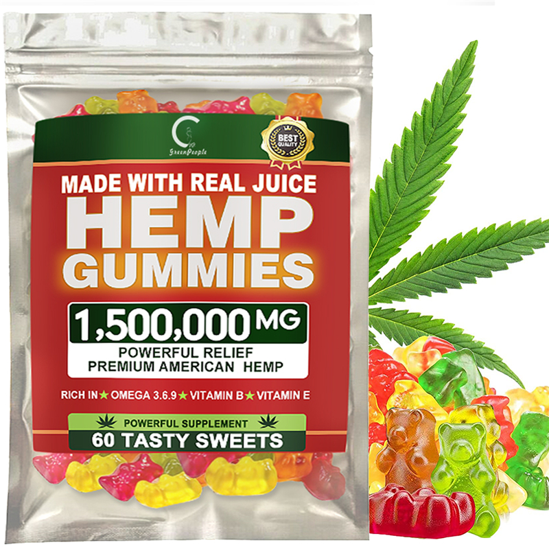 60 шт. 1500000 мг жевательный мармелад конопли CBD жевательный мармелад снятия стресса помощь во сне