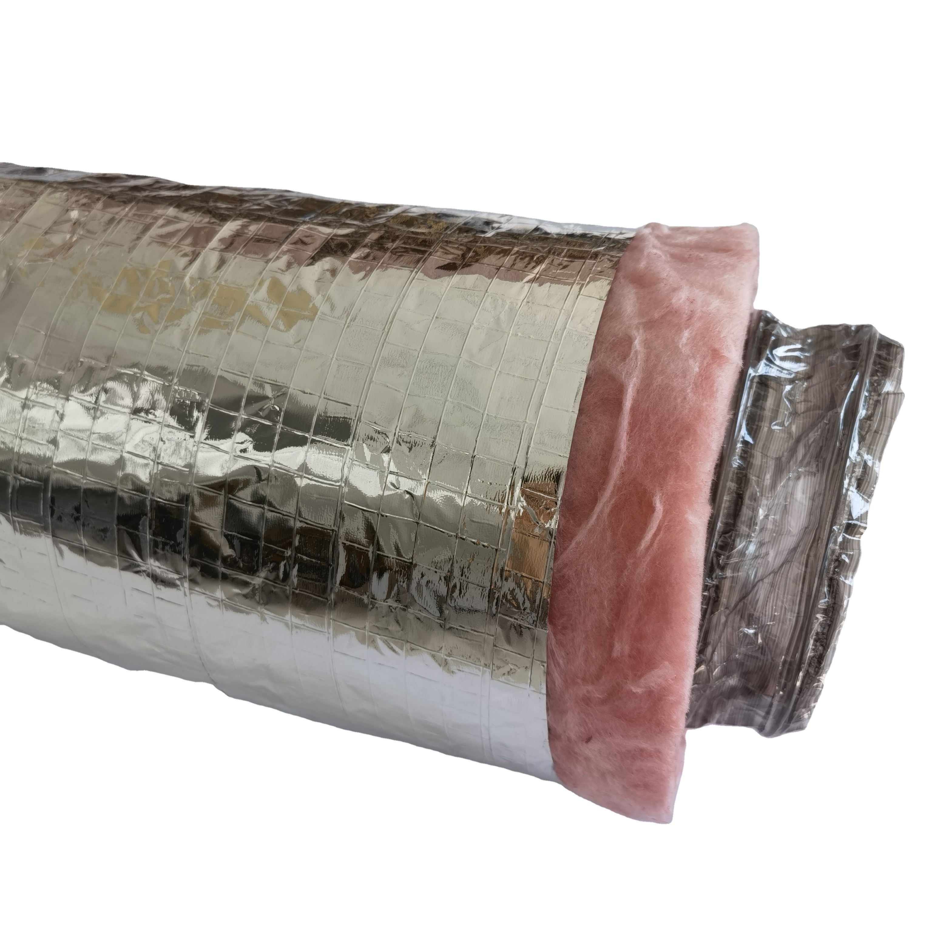 Duct R6 R8 insulated flexible air duct/hose fiberglass aluminum foil insulation duct