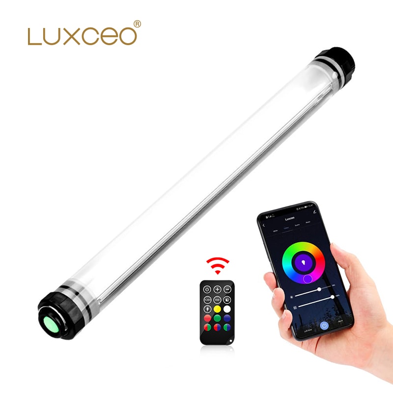 LUXCEO P7RGB Pro управление приложением подводная фотография Освещение 1000Lux CRI 97 перезаряжаемая портативная трубка RGB цветная светодиодная лампа для видеосъемки