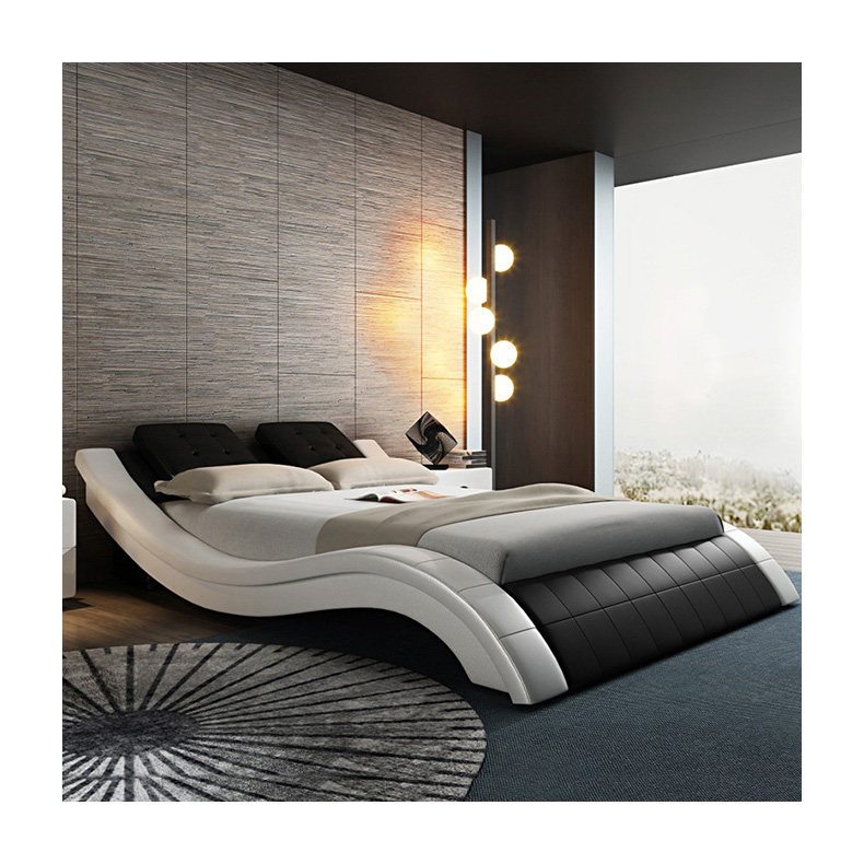 Kainice Modern Style Beds King Queen Size Bed Frame Double Bed With Bedside Table For Hotel