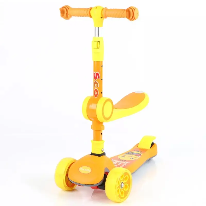 Children Baby Kids Scooters Luminous Wheel Outdoor 3 Three Wheels 2 In 1 Toys Kick Scooters Foot Scooters