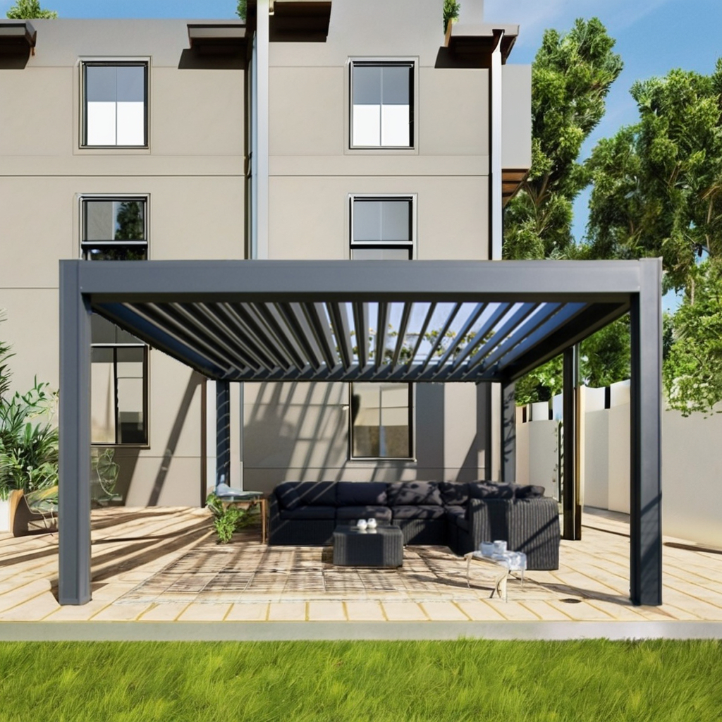 Durable Metal Garden Gazebo with Powder Coated Aluminum Frame for Easy Assembly
