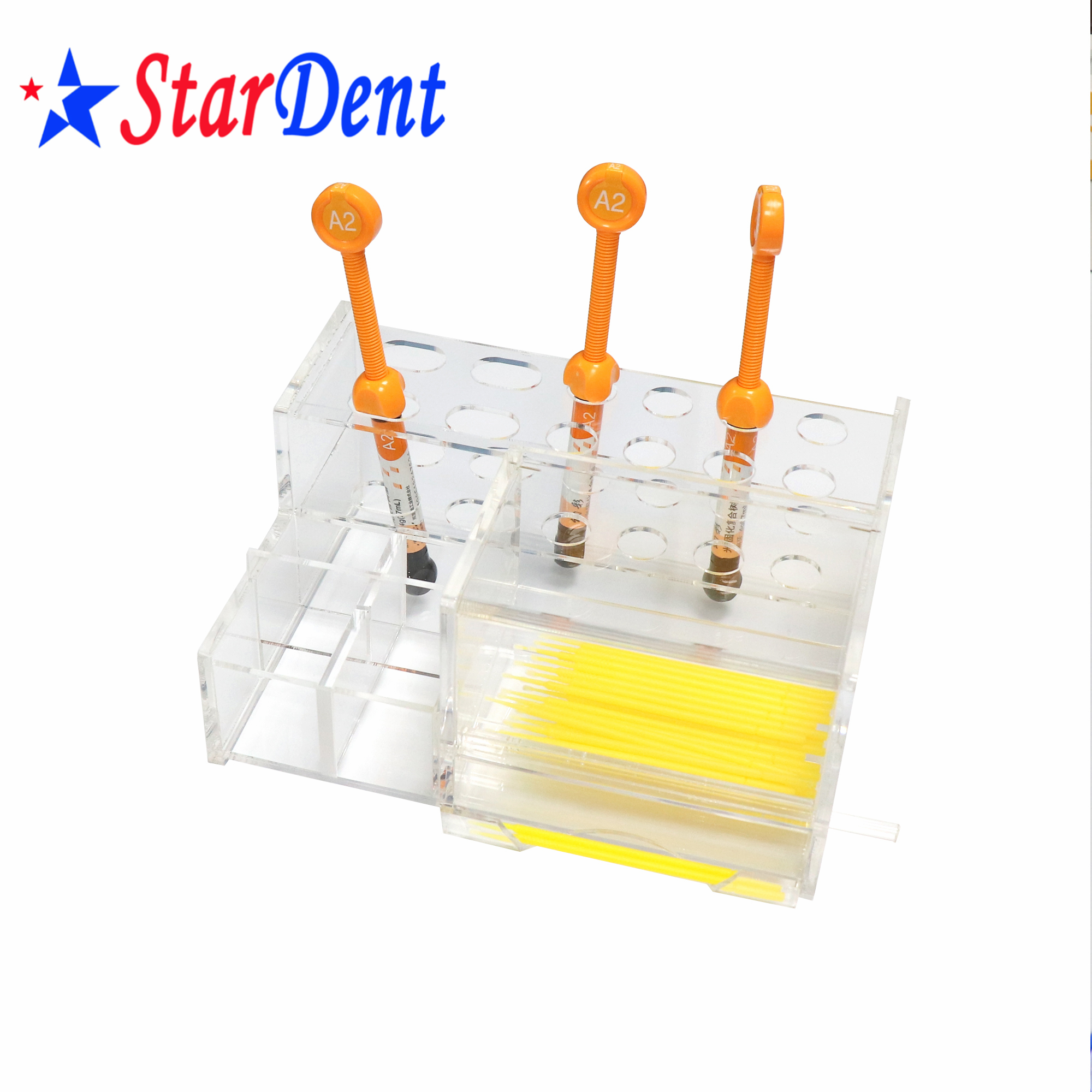 Dental Transparent High Capacity Composite Resin Organizer Holder in High Quality