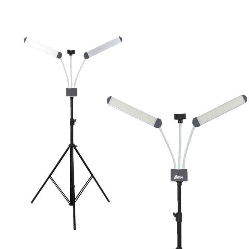 adjustable dual led light black eyelash for salon
