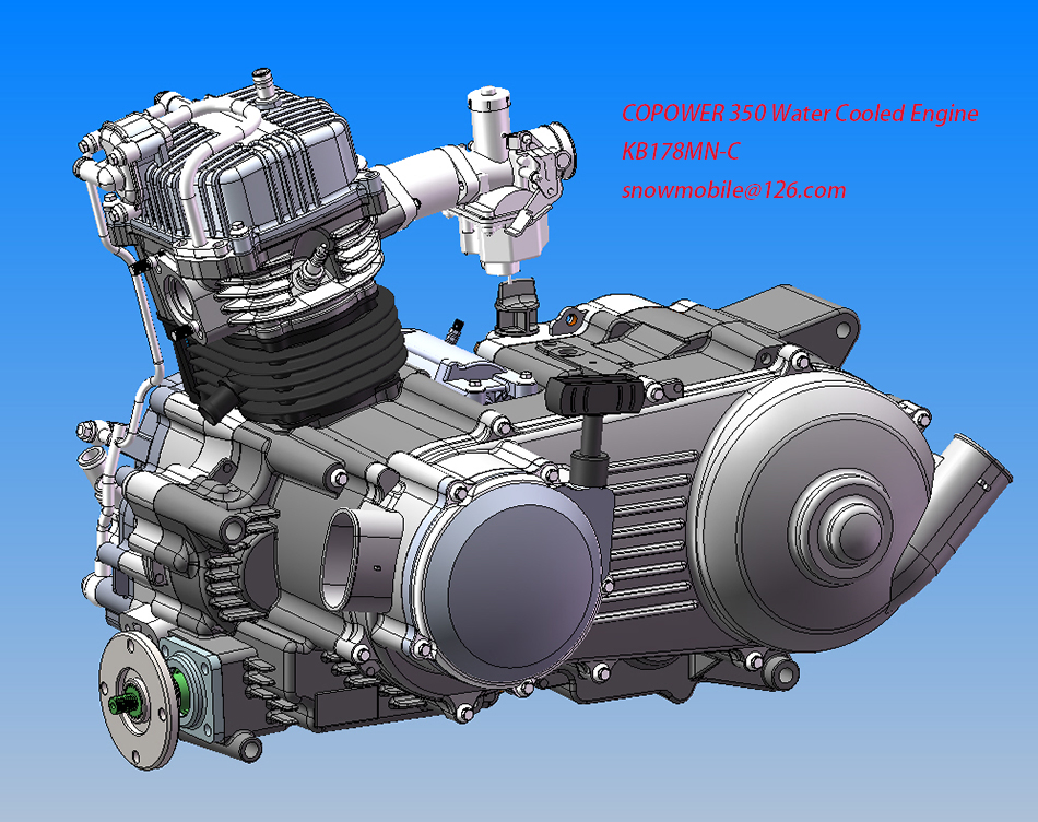KB178MN-A 320CC с водяным охлаждением CVT четырехколесный двигатель ATV в балансирующем валу