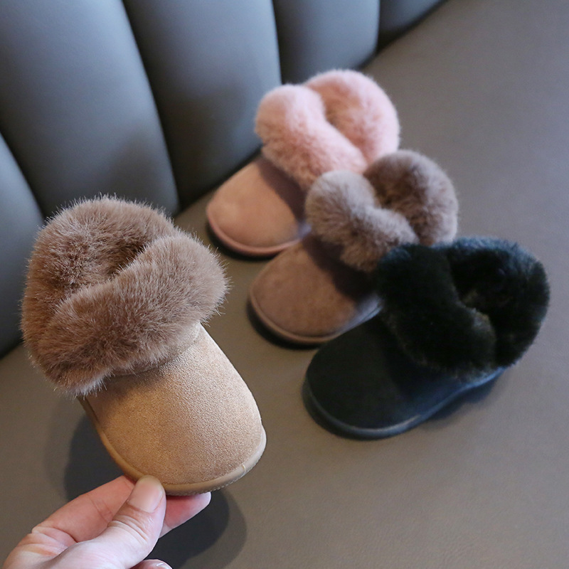 Winter new fashion and warm children's favorite soft-soled 1-3 year old baby toddler boots snow boots
