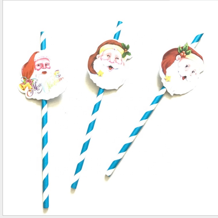 Food grade Christmas Decorating Paper Straws For Party