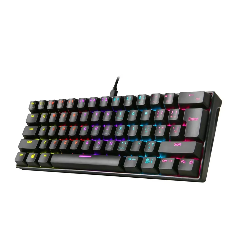 61 key computer keyboard Mechanical keyboard RGB ergonomic design connected keyboard Cheap gaming computer gaming computer keybo