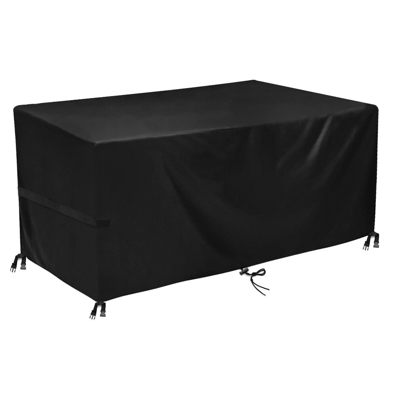 Waterproof 420D Heavy Duty Material Patio Furniture Cover UV Resistant Tear-Resistant Outdoor Furniture Square Table Cover