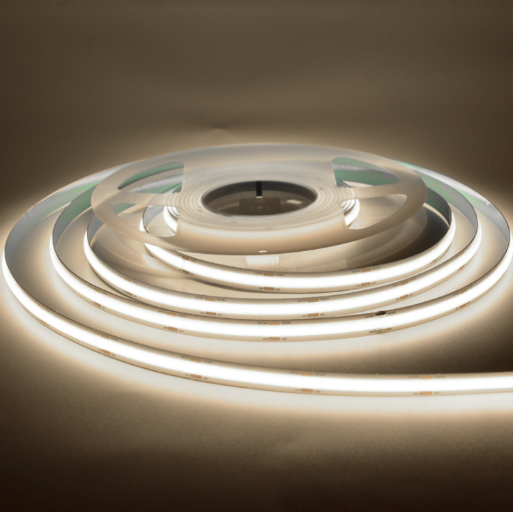 Tiras DC12v 24v COB 8mm 10mm No Led Dot 378/384/504LEDs/m 2700-6500k Flexible Cob Led Light Strip