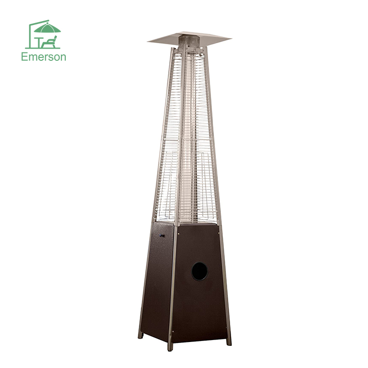 Открытый газовый обогреватель EMERSON из нержавеющей стали для внутреннего дворика, промышленные пирамидальные электрические газовые обогреватели для внутреннего дворика