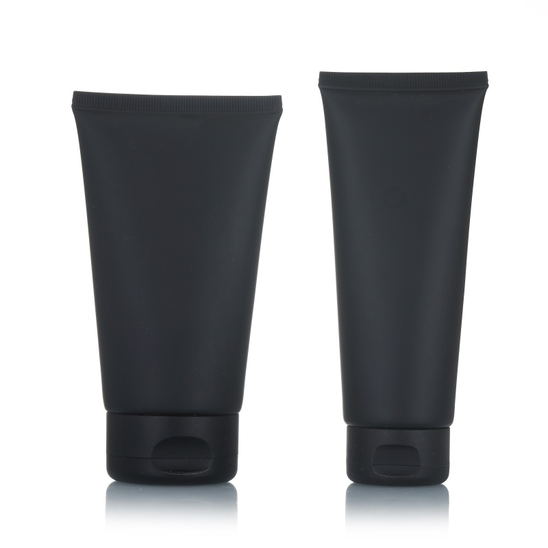 empty Black matte Hand cream Soft tube Facial cosmetic packaging container 150ml Frosted Body lotion gel Plastic Tube