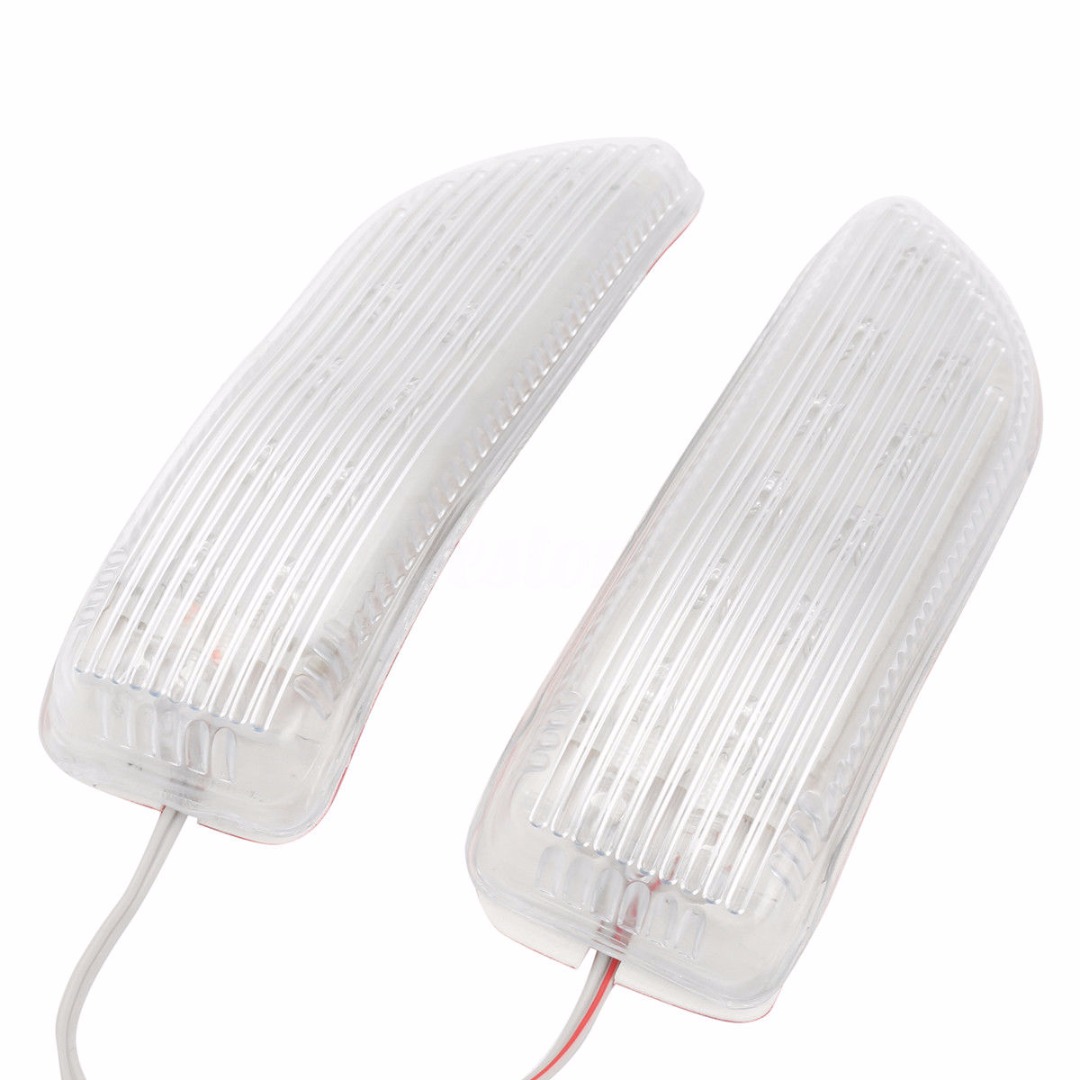 2pcs Universal Amber LED Car Side Rear View Mirror Turn Signal Indicator Light