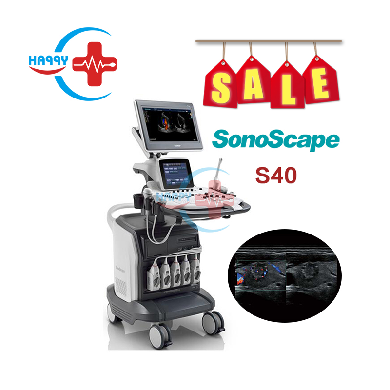 Sonoscape S40 4D цветная допплеровская ультразвуковая машина на колесиках/Sonoscape S40