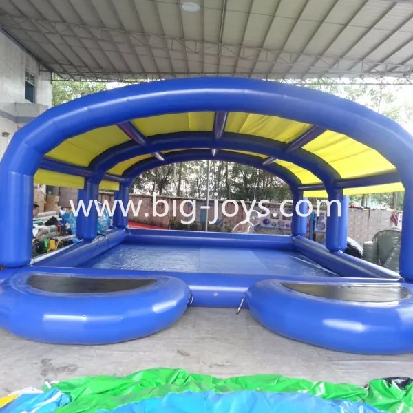 Hot summer swimming pool with tent big outdoor above ground water swimming pool