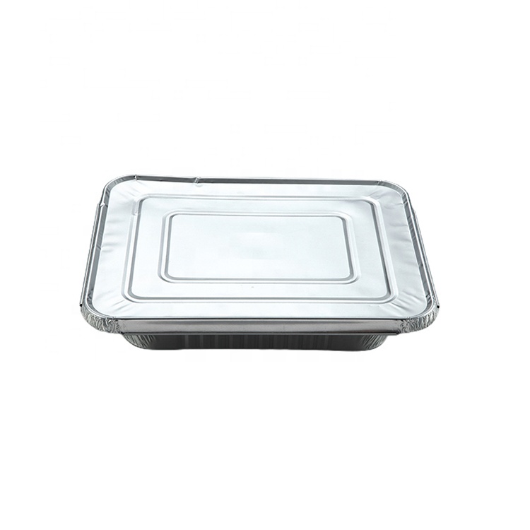 Customizable Size Foil Container Rectangle Edge Foil Round Container Disposable Foil Container