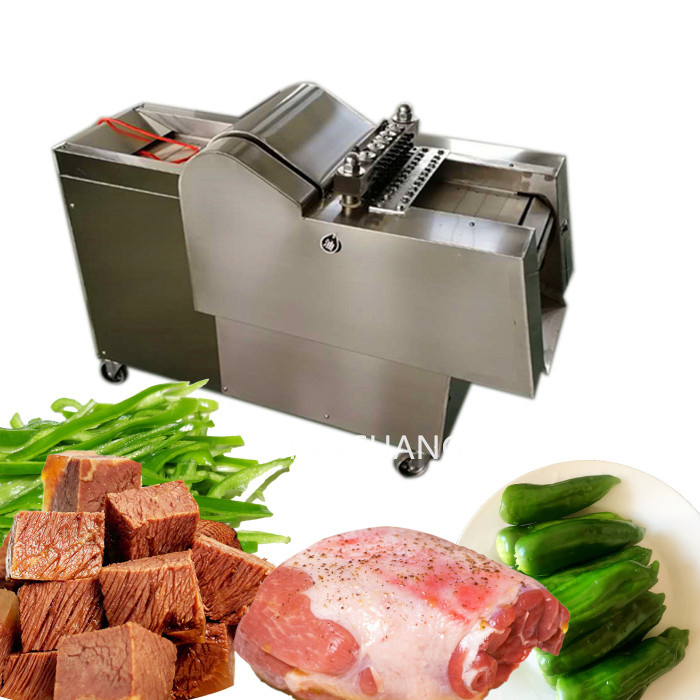 Long time conveyor meat cutting machine Chicken Thighs dicing meat processor pork chop cutting machine