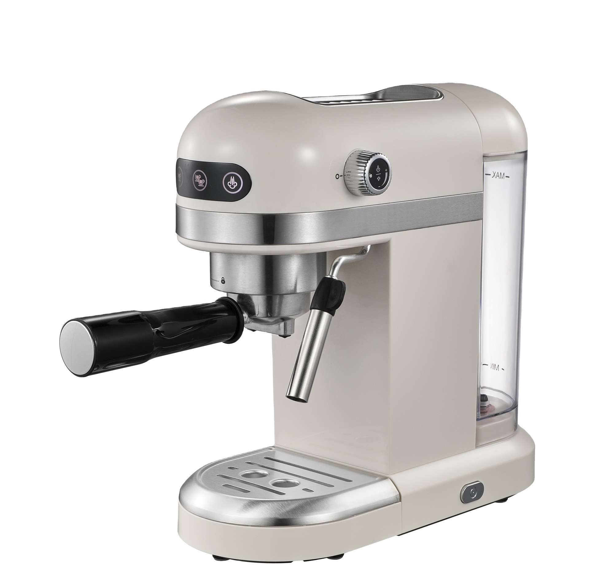 Semi Automatic 20 Bar Pump Espresso Coffee Machine with Foaming Milk Frother Wand, 1350W