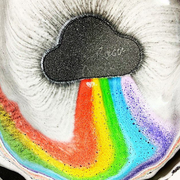 New Arrival Black Cloud Rainbow Bubble Exploding Bath Salt Children Bath Ball Shimmer Bath Bomb Gift Box Ideas