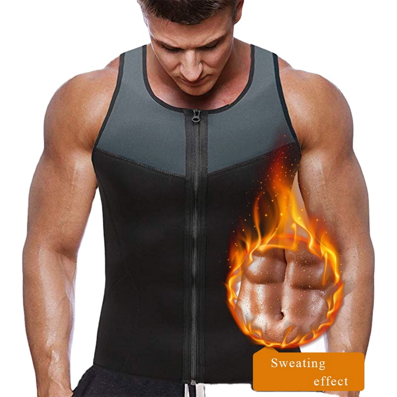 Men Tank Top Shapewear Slimming Shirt Workout Suit Neoprene Sauna Sweat Vest Weight Loss Waist Trainer Vest
