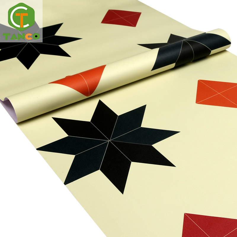 vynil pvc material white wall papers 3d floor paper waterproof for floors