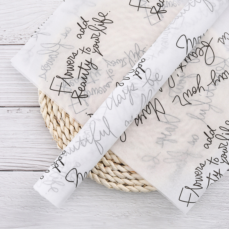 17gsm White Tissue Paper with Black printing