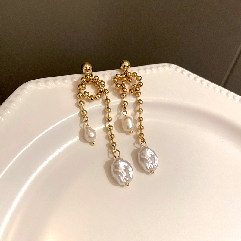 fashion waterfresh pearl trendy beaded earrings