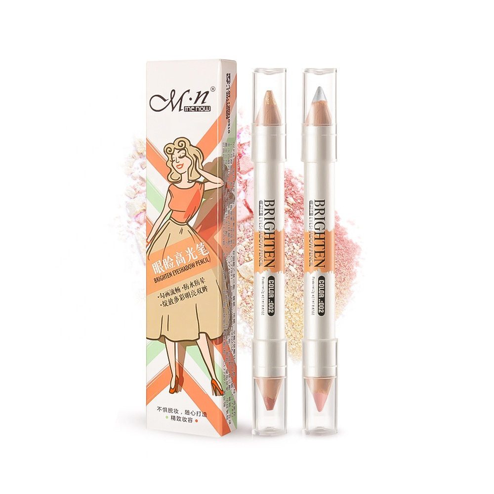 Menow P154 2 in 1 Brighten Eyeshadow Stick Glitter Pencil Highlighter Eyes Makeup