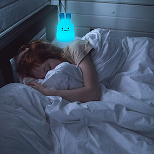 USB клиторально-вагинальный стимулятор Rabbit ночник, 9 Изменение цвета чувствительный кран контроль для маленьких, Детская Пижама, одежда для сна для взрослых, спальня, пульт дистанционного управления