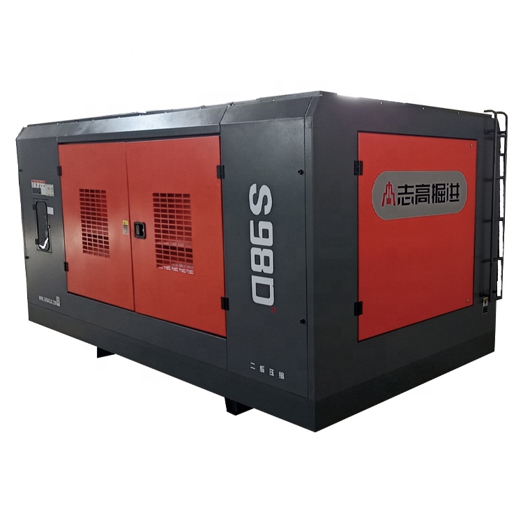 Винтовой воздушный компрессор с стационарным S98D 24bar 30m 3/min 295kw, дизельная мощность для буровой установки водяных скважин
