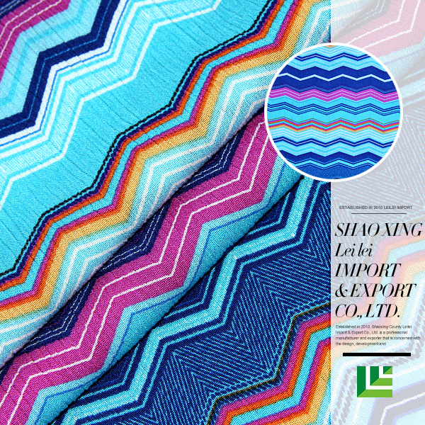 Professional supplier friendly breathable stripe rayon Knitting fabric for dress