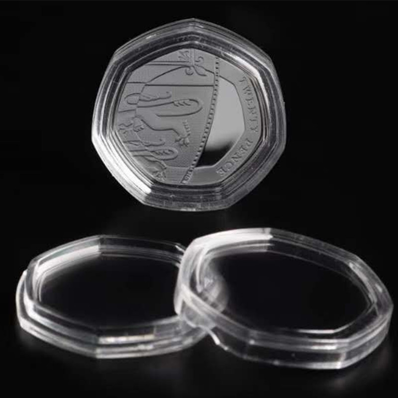 Великобритания монета 50p монета капсулы гептагон капсулы