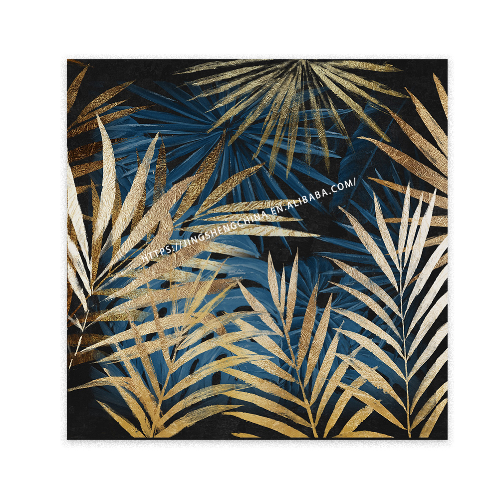 Hand-painted gold leaf artworks unique design decorative oil painting for home hotel bars office wall arts