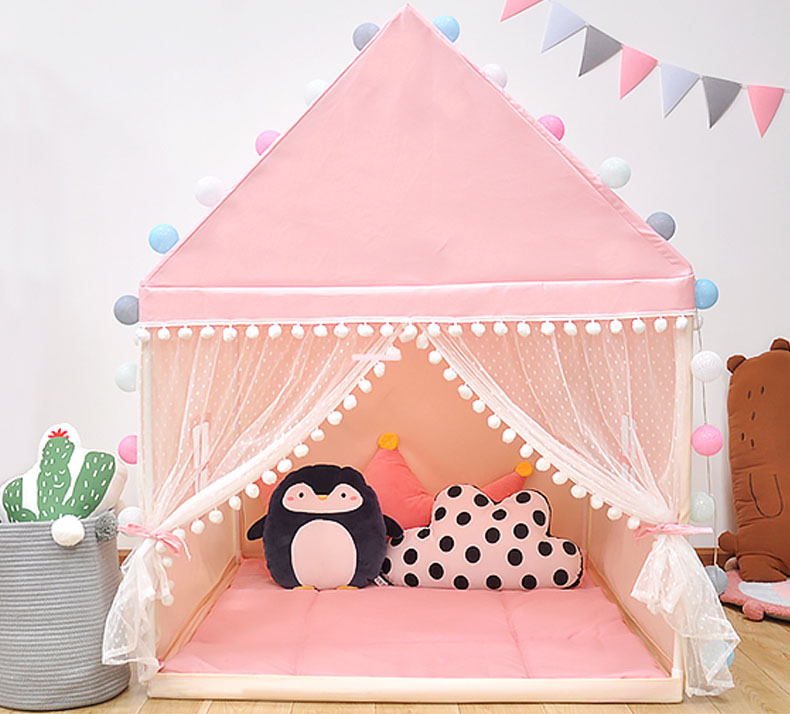 High quality customized cotton canvas kids play tent child teepee tent kids for indoor