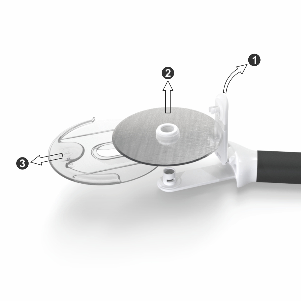 High Quality 430 Stainless Steel Custom Long Handle Stainless Steel Pizza Wheel Cutter pizza round with handle